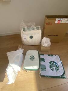 新品/未使用/2024/福袋/スターバックス/STARBUCKS/スタバ/トートバッグ/マルチケース/耐熱グラスマグ/ステンレスボトル/ピクニックマット/