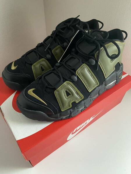 US10/28cm Nike Air More Uptempo 96 ナイキ エアモアアップテンポ ブラック×ラフグリーン DH8011-001モアテン