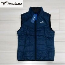 新品 BRIDGESTONE ツアーステージ 中綿入り ナイロンベスト L メンズ 軽量 ライトダウン TOUR STAGE ゴルフ ブリヂストン_画像1