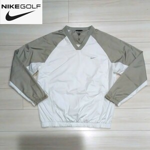 美品 NIKE GOLF Vネック ナイロンジャケット L メンズ 長袖スニード ナイキ ゴルフ タイガーウッズ