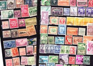 中南米各国の古い凹版切手　使用済 約120枚