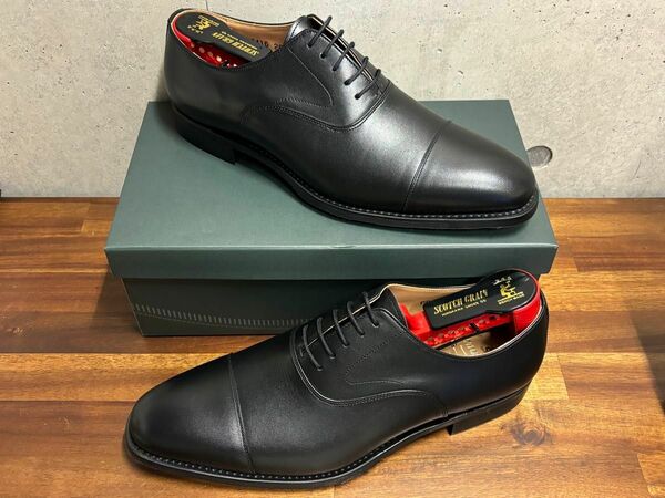 新品未使用 スコッチグレイン PB2416BL 26.0cm E ブラック シャインオアレイン ビジネスシューズ 革靴