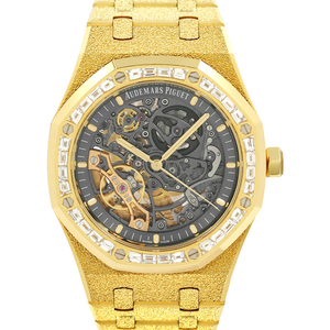  Audemars Piguet (AUDEMARS PIGUET) Royal дуб двойной баланс колесо открытый Work fro ste do Gold 15412BA.ZG.1224BA.01 наручные часы 