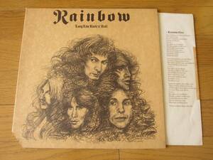 *RICHIE BLACKMORE*S RAINBOW LONG LIVE ROCK*N*ROLL rice record original tech s tea - cover both sides STERLING stamp 