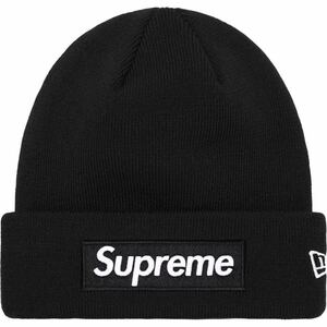 【新品未使用】 23AW 24 新品 SUPREME シュプリームNEWERA BOX LOGO BEANIE ボックスロゴビーニー ニット帽 帽子 ぼうし ニューエラ BLACK