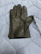 【良品】【送料最安360円】 ATTACHMENT アタッチメント LEATHER GLOVE レザーグローブ 手袋 BLACK ブラック 黒色_画像4