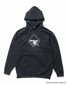 【新品未使用】 23AW 24 新品 FCRB f.c real bristol エフシーレアルブリストル SOPH FELIX THE CAT SUPPORTER SWEAT HOODIE フーディー 黒