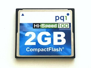 【現品限り】☆良品☆ CFカード 2GB 100x ピーキューアイ pqi コンパクトフラッシュ CompactFlash Card