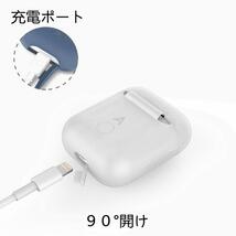 AHASTYLE アップルAirPods，イヤホン用シリコン保護カバー カバーケース耐衝撃 衝撃吸収セットしたまま充電可能 灰_画像4