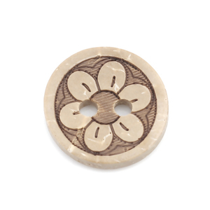 ココナッツボタン5個 天然素材ココナツボタン木の実ボタン ソーイングハンドメイドアクセサリーに手芸材料15mm