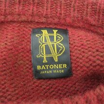 ☆BATONER/バトナー 22AW LAMB WOOL NAPPING CREW NECK ラムウール クルーネックニットセーター BN-22FM-062/1 /060_画像3