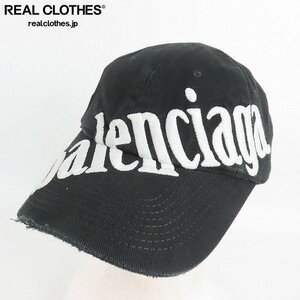 BALENCIAGA/バレンシアガ DIAGONAL CAP ダイアゴナルキャップ メンズ コットン ロゴ刺繍 帽子 680738 410B2/S /000