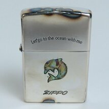 ZIPPO/ジッポー 銀イブシ ワンポイントシェル イルカ 2006年製 /LPL_画像2