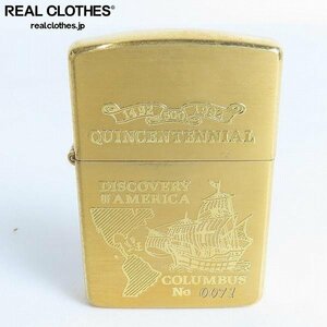 ZIPPO/ジッポーオイルライター COLUMBUS DISCOVERY of AMERICA 500周年記念限定品 5000個/シリアル入り 1932-1991/1991年製 /000