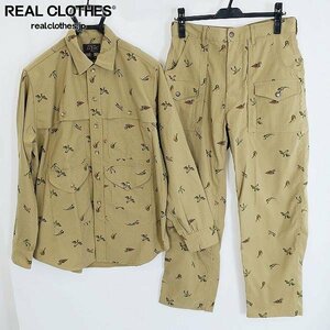 ☆BEAMS PLUS/ビームスプラス コーデュロイ アドベンチャー DUCK柄 シャツ/パンツ セットアップ M/S /060