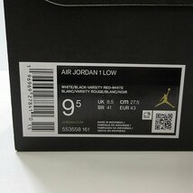 【未使用】Nike/ナイキ Air Jordan 1/エアジョーダン1 Low Bred Toe553558-161/27.5 /080_画像9