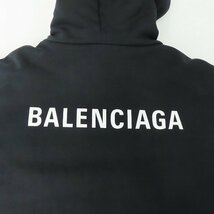 ☆【JPタグ】BALENCIAGA/バレンシアガ 20AW ロゴプリント ミディアムフィットプルオーバーパーカー 600583 TIV84/XS /060_画像3