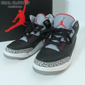 NIKE/ナイキ AIR JORDAN 3 BLACK CEMENT エアジョーダン3 854262-001 28.0 /080