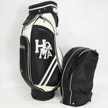 HONMA/ホンマ/本間 ゴルフ CB-1909 9型 5分割キャディバッグ ブラックｘホワイト 同梱×/160_画像2