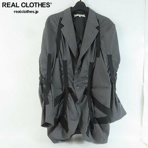 ☆ANREALAGE/アンリアレイジ 18SS TAPING GATHER TAILORED JACKET テーピング ギャザー テーラードジャケット/38 /060