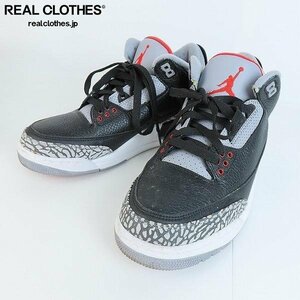 NIKE/ナイキ AIR JORDAN 3 BLACK CEMENT/エアジョーダン3 ブラックセメント 854262-001/26.5 /080