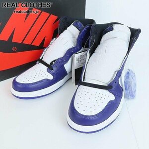 【未使用】 NIKE/ナイキ AIR JORDAN 1 RETRO HIGH OG COURT PURPLE/エアジョーダン1 コートパープル 555088-500 /27 /080