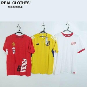 ☆【未使用】adidas/アディダス JFA/日本代表 マンチェスターユナイテッド FCバイエルンミュンヘン 半袖Tシャツ 3点セット /060