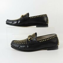 GUCCI/グッチ 60周年記念/60th スタッズ ホースビットローファー スリッポンシューズ 5.5 /080_画像4