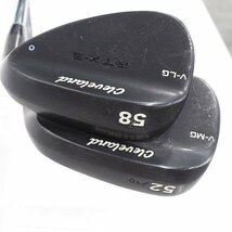 Cleveland/クリーブランド RTX-3 BLACK 52°/10,58°/6 ウェッジ 2本セット Dynamic Gold FLEX:S200 同梱×/D4X_画像4