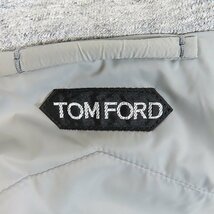 ☆TOM FORD/トムフォード ジップアップ フード ダウンベスト グレー BY291-TFJ235/48 /060_画像4