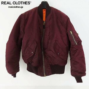 ☆ALPHA INDUSTRIES/アルファインダストリーズ MA-1 リバーシブル フライトジャケット ワインレッド系/MIL-J-82790J L /080