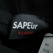 ☆【未使用】A Elegantes SAPEur/アエレガンス サプール ファイヤーパターン ロゴ プリント パーカー A0022-226/XL /060_画像3