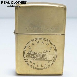 ZIPPO/ジッポー SOLID BRASS/ソリッドブラス CANADA DOLLAR 1993年製 /LPL