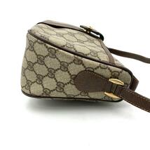 149 1円 極美品 GUCCI グッチ ショルダーバッグ GG シェリーライン レザー ベージュ レディース メンズ 斜め掛け ブラウン_画像4