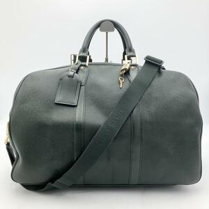 182 1円 極美品 LOUIS VUITTON ルイヴィトン タイガ ケンダル ボストンバック トラベルバック レザー メンズ 大容量 2way 斜め掛け