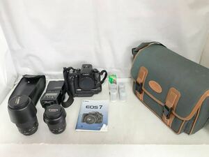 【G0938】Canon キヤノン EOS 7 ストロボ　レンズ　フィルム　フィルター　取扱説明書　ソフトケース