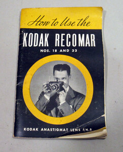 KODAK コダック　RECOMER　 取扱説明書　How to use the KODAK RECOMER 英字版