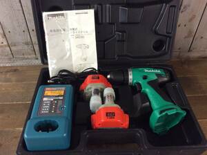 【TH-1083】未使用 makita マキタ 充電式ドライバドリル M655DWX ニカドバッテリー2個 充電器