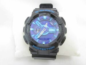 中古 カシオ CASIO G-SHOCK 腕時計 GA-110HC 20気圧防水 ブラック ブルー 服飾小物