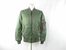 中古 アルファ ALPHA INDUSTRIES ジャケット MA-1 L カーキ メンズ_画像1