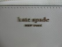 美品 ケイトスペード kate spade 財布 長財布 ラウンドファスナー PWR00281 ホワイト グレー_画像8