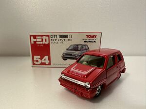 トミカ 赤箱 ホンダ シティ　ターボ　II 赤　絶版　日本製　タカラ　tomica No.54