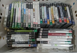 PSP/PS3/PS2/Wii/XBOX360/PS4/CD ゲームソフト 新品未開封 43本 大量 まとめ売り ジャンク扱い【A2】