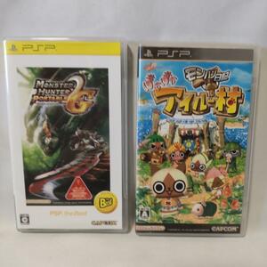 【即決 2本セット 】PSP モンスターハンター2G + モンハン日記 ぽかぽかアイルー村 / プレイステーションポータブル