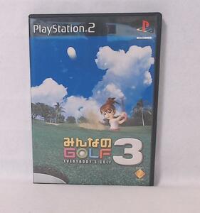 【即決 良品】PS2 みんなのGOLF3 / 取扱説明書付き / プレイステーション2