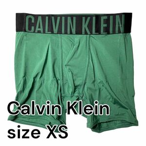 新品 Calvin Klein カルバンクライン　ボクサーパンツ　ロゴ　メンズ下着　XS グリーン