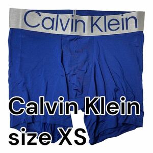 新品 Calvin Klein カルバンクライン　ボクサーパンツ　ロゴ　メンズ下着　XS reconsidered steel ブルー