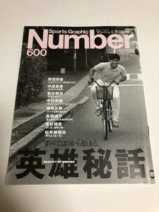 Number 600号　ナンバー　平成16年4月29日発行　【600号記念特別企画　英雄秘話。すべては0から始まる】別冊付録　雑誌Sports