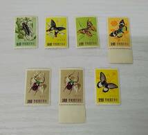 台湾　昆虫切手　蝶　6種類+1枚おまけ　アンティーク　コレクション　ヴィンテージ_画像1