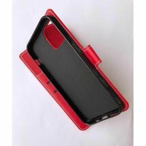 【iPhone13mini専用】肉球焼印手帳ケース新品未使用レッド_画像6